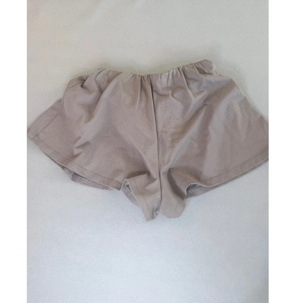 Böhme Sutton Shorts Taupe Flowy Jersey Shorts with Tie Waist